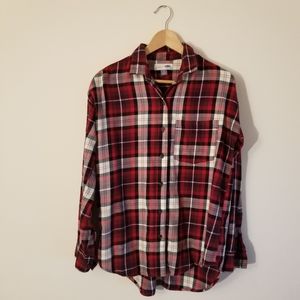 Old Navy Boyfriend Fit Plaid Flannel Women Shirt S